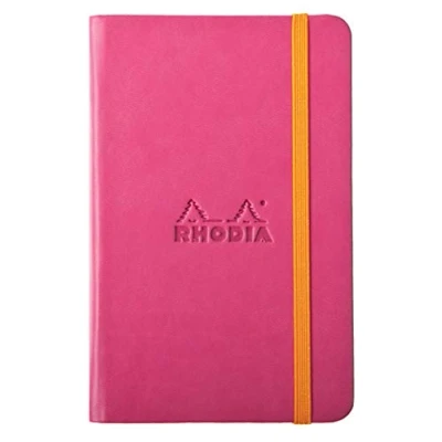 Obrázek Rhodia 118632C Rhodiarama Book (A6 poznámkový blok s gumovým páskem, čistý, 96 listů) 1 kus moučkově červená