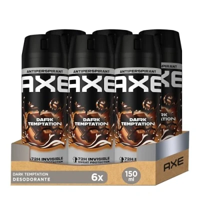 Obrázek Axe Dark Temptation deodorant pro muže, antiperspirant, 150 ml, 6 kusů