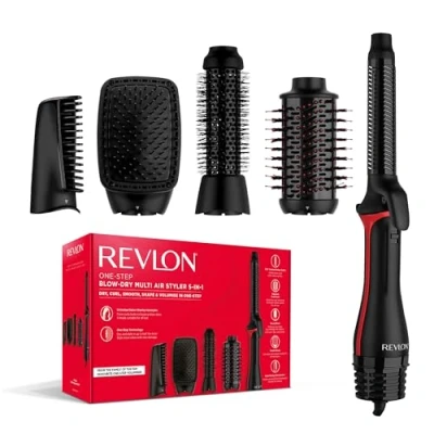 Obrázek REVLON Vysoušeč vlasů One StepTM 5 v 1 a multi styler (odnímatelné hlavy, nástavec na natáčky, sušička, volumizér, styler, tvarovatel). RVDR5370