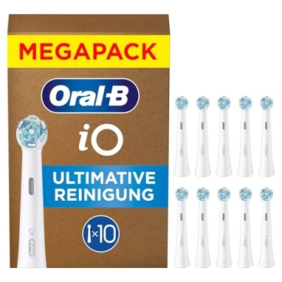 Obrázek Oral B iO Ultimative Reinigung ORIGINAL Aufsteckbürsten für Elektrische Zahnbürsten Bürstenköpfe, Zahnbürstenaufsatz, Ersatzbürsten, Fortschrittliche Tiefenreinigung Weiß, 10 Stück