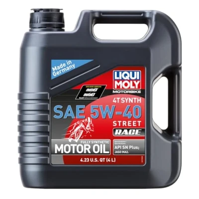 Obrázek LIQUI MOLY Motorbike 4T Synth 5W 40 Street Race 4 L Plně syntetický motorový olej Č. výr.: 1685