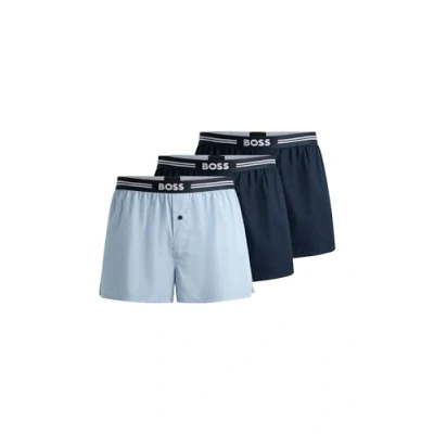Obrázek BOSS 3 PACK Trenýrky, Muži, Velikost: Medium, Dark blue