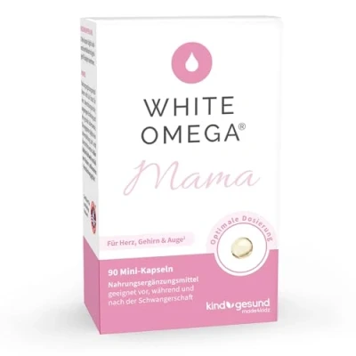 Obrázek Omega 3 kapsle pro matky před, během a po těhotenství 293 mg DHA 173 EPA snadné užívání 90 mini kapslí (1 měsíc)