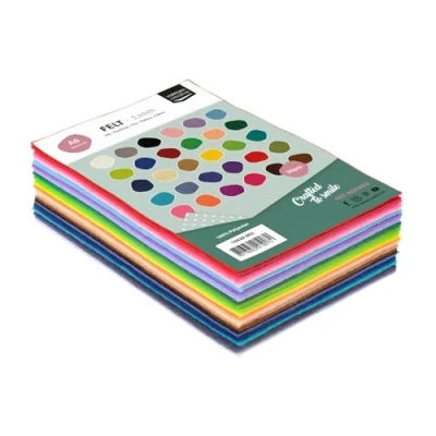 Obrázek Vaessen Creative 10429 003 A6 plstěné listy, 10 x 15 cm, tloušťka 1 mm, 30 balení, vícebarevné