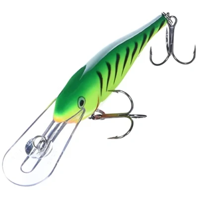 Obrázek Rapala Rybářská návnada Shad Rap Rybářské příslušenství s konstrukcí Balsy sladkovodní na spřádání hloubka běhu 2,4 4,5 m rybí 9 cm, 15 g vyrobeno v Estonsku Firetiger