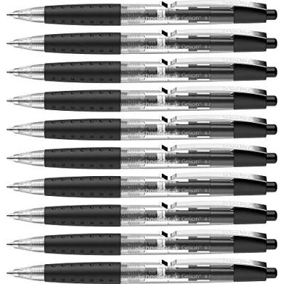 Obrázek Schneider Gelion Plus 101001 (vyměnitelná náplň, tloušťka linky F, ultra rychleschnoucí), balení 10 ks, černé
