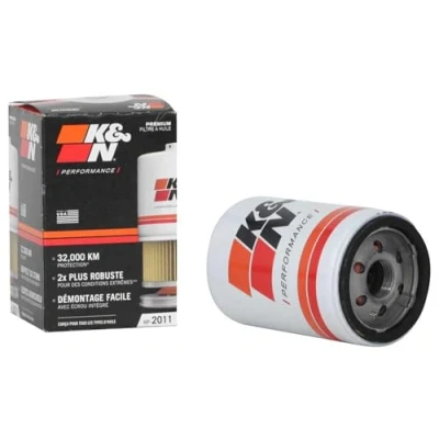 Obrázek K&amp;N Olejový filtr patrona 76x121mm kompatibilní s Chevrolet, Ford, GMC, Buick, Lincoln, (HP 2011), Oil Filter 1 Pack bílá