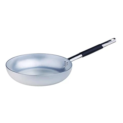 Obrázek Pentole Agnelli Hliníková 3 mm vysoká pánev s rukojetí Cool, kov, stříbrná/černá, 20 cm