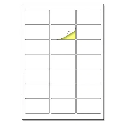 Obrázek 21 kusů/listů, 25 listů adresní štítky na adresu, samolepicí s možností potisku A4 (63,5 x 38,1 mm)