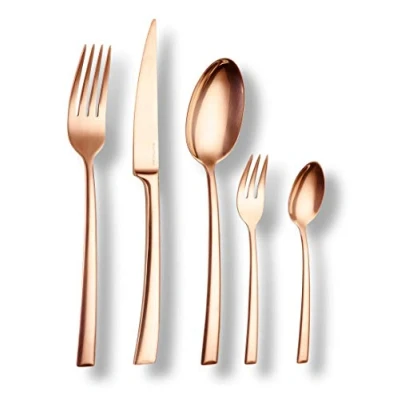 Obrázek Echtwerk EW BS 3030G jídelní příbor Avelino/Shiny Gold Edition, 30dílná, pro 6 osob, ušlechtilá ocel 18/10 s vysokým leskem, vysoce kvalitní sada příborů, vč. úložné kazety,
