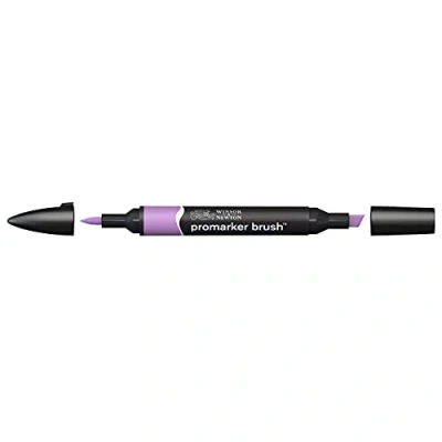 Obrázek Winsor &amp; Newton 0204167 BrushMarker (pro kresby, kaligrafii, design a rozložení, kreslení bez šmouh s klínem špičkou štětce) ametyst