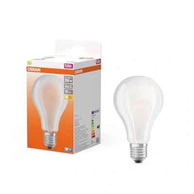 Obrázek OSRAM LED Star Classic A200, matná Filament lampa ve tvaru žárovky, patice B22d, teplá bílá (2700 K), 3452 lumenů, náhrada za běžné 200W balení 1 ks