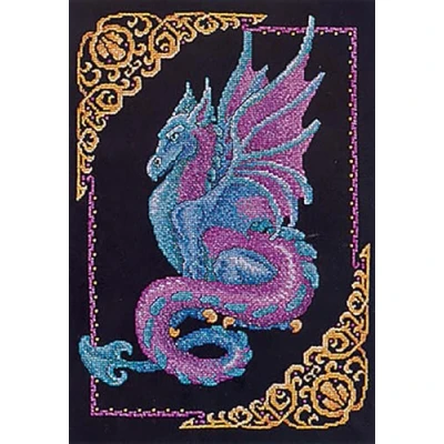 Obrázek Janlynn Kreuzstich Set, 38,1 x 28,9 cm, Motiv: Mythischer Drache