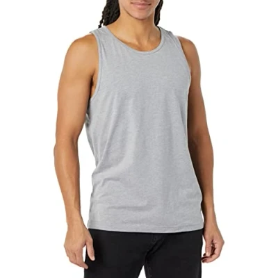 Obrázek Amazon Essentials Pánské tílko, normální střih, světle šedá melírovaná, XL
