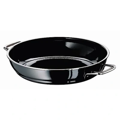 Obrázek Silit Pánev na dušení bez povrchové úpravy Ø 20 cm černá Professional Made in Germany Vnitřní stupnice Okraj z ušlechtilé oceli nerezová rukojeť Silarganová funkční keramika vhodná pro indukci