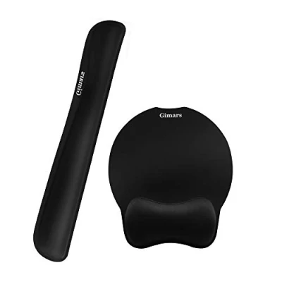 Obrázek GIMARS podložka pod myš a klávesnice sada opěrek zápěstí, zápěstí pro klávesnici s paměťovou pěnou ergonomická odlehčení