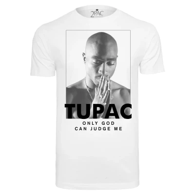 Obrázek Mister Tee 2PAC Prayer Triko s potiskem, Muži, Velikost: Large, White