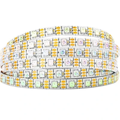 Obrázek BTF LIGHTING WS2812B 5M 60 LED/pixelů/m 300 LED RGB individuálně adresovatelné DC5V Pixel flexibilní proužky s 5050 SMD vodotěsné IP65 bílé PCB
