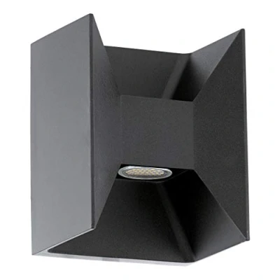Obrázek EGLO venkovní nástěnná LED lampa Morino, 2plamenné svítidlo, nástěnné svítidlo z hliníku v antracitové barvě, teplá bílá, IP44