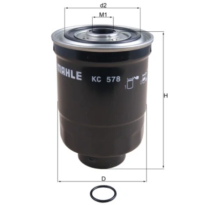 Obrázek Palivový filtr MAHLE ORIGINAL KC 578D