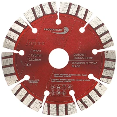 Obrázek PRODIAMANT Turbo diamantový řezný kotouč beton 125 mm x 22,23 výška segmentu 12