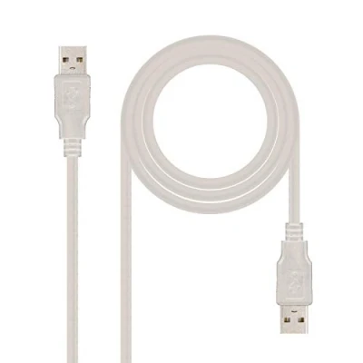 Obrázek Nanocable 10.01.0303 USB 2.0 kabel, typ A/M A/M, samec samec, béžový, 2,0 mts