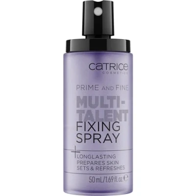 Obrázek Catrice Prime And Fine Multitalent Fixing sprej, transparentní, dlouhotrvající, veganský, bez alkoholu, parabenů, mikroplastů, 1 balení (50 ml)