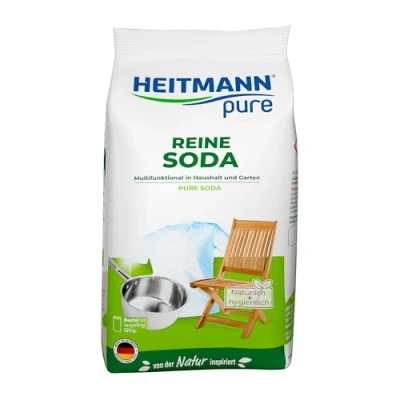 Obrázek HEITMANN pure Čistá soda: Ekologický univerzální čistič pro domácnost, přidání do mycích prostředků a čisticích prostředků, 500 g