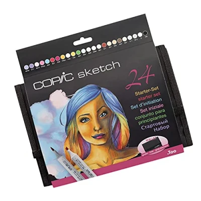 Obrázek COPIC Sketch Set &quot;Starter Set&quot;, 24er im Wallet, Twin Marker mit einer mittelbreiten und Brush Spitze