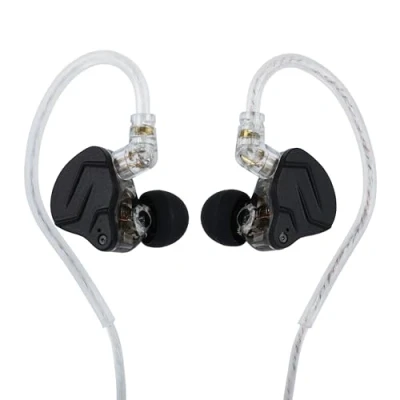 Obrázek LINSOUL KZ ZSN PRO X Dual ovladač 1BA+1DD hybridní kovová sluchátka HiFi in ear monitor s odnímatelným zapuštěným 2pinovým kabelem (bez mikrofonu, černá)