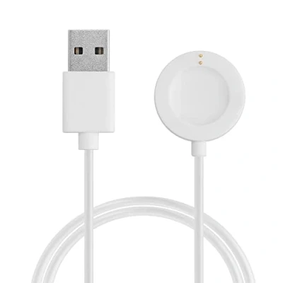 Obrázek kwmobile USB kabel nabíječka kompatibilní s Fossil Gen 6 5 4 Smartwatch/Skagen Falster 2 nabíjecí Náhradní pro chytré hodinky fitness tracker v bílé barvě