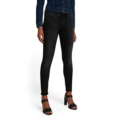 Obrázek G STAR Dámské Lynn Mid Waist Super Skinny Jeans, Černá (Dusty Grey D15266 b732 a799)