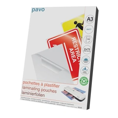 Obrázek Pavo Premium laminovací fólie DIN A3, 2 x 75 Micron, 100 ER Pack, matný