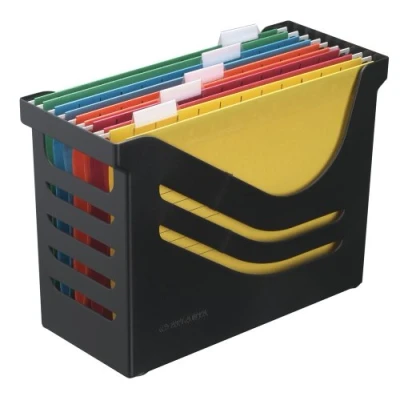 Obrázek Re Solution Office Box, Jalema 2658026998, závěsný registr včetně 5 závěsných složek A4, různé barvy, černý