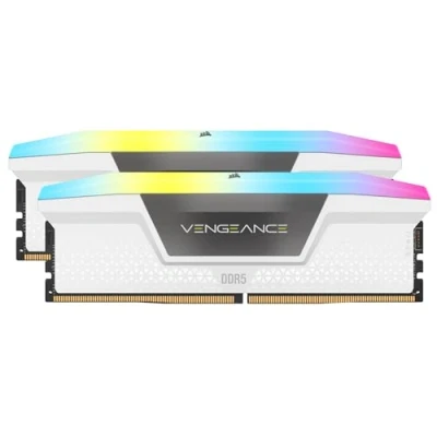 Obrázek CORSAIR Vengeance RGB DDR5 RAM 32GB (2x16GB) 6000MHz CL30 36 76 1.4V AMD Expo &amp; Intel XMP Desktop Computer Speicher Weiß (CMH32GX5M2B6000Z30W)
