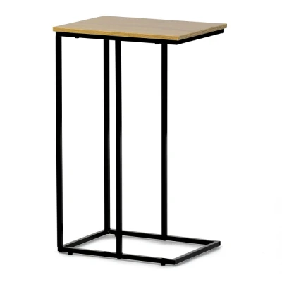 Obrázek Odkládací stůl, MDF deska, dekor divoký dub, černý kov CT G1040 OAK