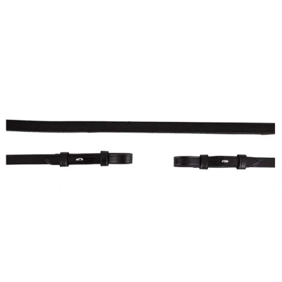 Obrázek Otěže BR Leather Grip Curb black/silver FULL