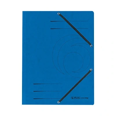 Obrázek Zaklapovacími pořadač A4 Color upínacích s gumovým páskem, Span Karton, 355 G/m2, modrá