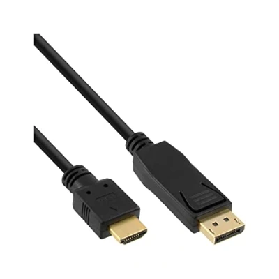 Obrázek InLine 17182 DisplayPort na HDMI konvertor kabel, černý, 2 m
