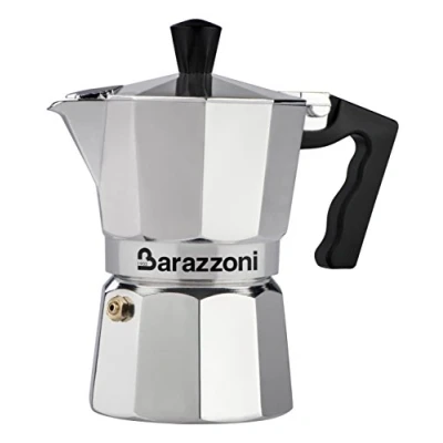 Obrázek Barazzoni die farbige Espressokocher 1 Tasse, Aluminium, Grau, 6.6 x 12.4 13.1 cm