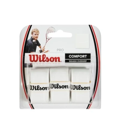 Obrázek Wilson Unisex Erwachsene Pro Wh Squash Overgrip, Weiß / Schwarz, Einheitsgröße EU