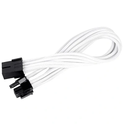 Obrázek SilverStone SST PP07 PCIW Prodlužovací kabel síťového zdroje 25 cm 8pin na PCI E 6+2pin, bílý