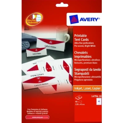 Obrázek Avery Dennison L4794 10 Potištěného střešní vizitkář 5 kusů