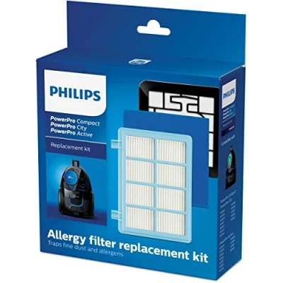 Obrázek Philips FC8010 / 02 Originální náhradní sada filtrů (pro vysavače PowerPro Compact a Active válec) modrá bílá