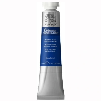 Obrázek Winsor &amp; Newton Akvarelové barvy 0308327 Cotman s vynikající průhledností, barevnou silou a zpracovatelnými vlastnostmi, vodní barva tuba 21 ml intenzivní modrá