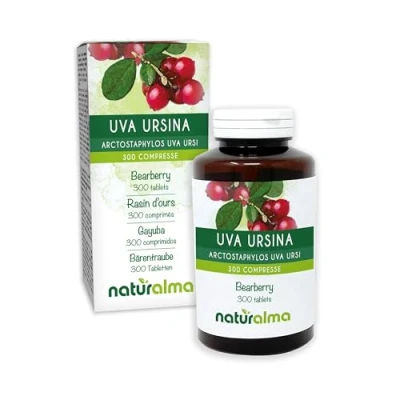 Obrázek Medvědice (Arctostaphylos uva ursi) listy Naturalma 150 g 300 tablet doplněk stravy přírodní a veganské