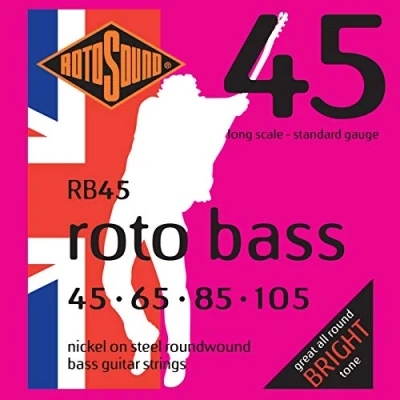 Obrázek Rotosound Niklové struny pro elektrobasy, kulatý drát, standardní tloušťka 45 65 85 105 130