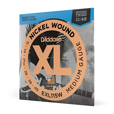 Obrázek D&#039;Addario Kytarové struny E kytara pro elektrické kytary elektrickou kytaru EXL115W Med. Blues/Jazz Rock, Wound 3rd, 1149 1 kus