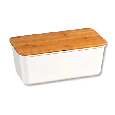 Obrázek Kesper 58090 box na chléb s víkem z bambusu v bambus, Bílá/hnědá, 34 x 14 18 cm
