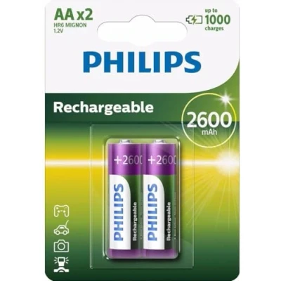 Obrázek Philips Více Life NiMH baterie AA Mignon 2600 mAh balení 2 ks